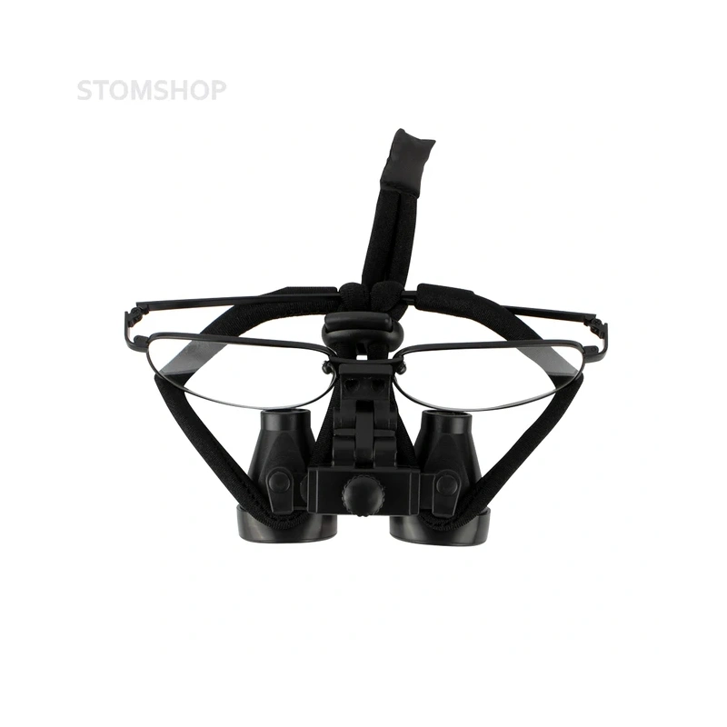 CO3.5X + Titanium frame - бинокулярные лупы системы Flip-up на титановой оправе, увеличение 3.5x, черный цвет | Ymarda (Китай)