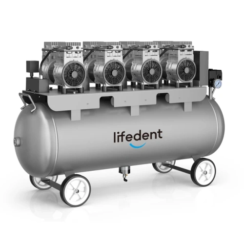 Lifedent SA300 - безмасляный компрессор для 7-8 установок, без осушителя, без кожуха, с ресивером 120 л, 320 л/мин | Lifedent (Китай)