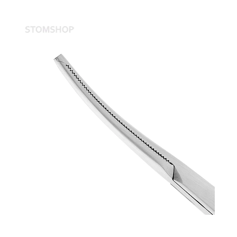 Зажим хирургический с зубчиками изогнутый Kocherklemme, 15 см | HLW Dental Instruments (Германия)