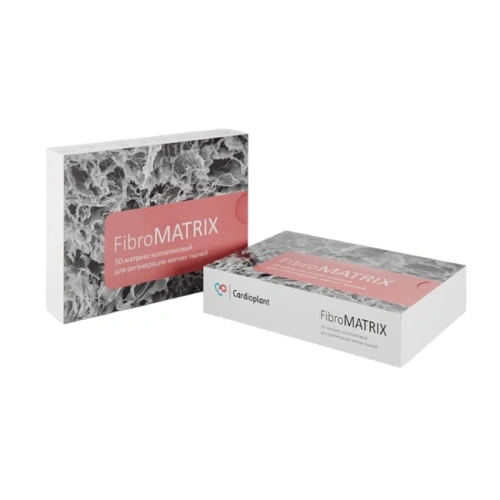 fibroMATRIX - коллагеновый 3D матрикс, размер 30x40 мм | Cardioplant (Россия)