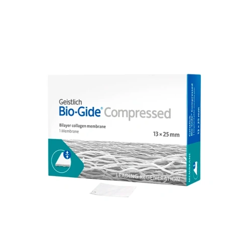 BIO-GIDE Compressed - резорбируемая двухслойная барьерная мембрана, 13x25 мм | Geistlich Pharma (Швейцария)