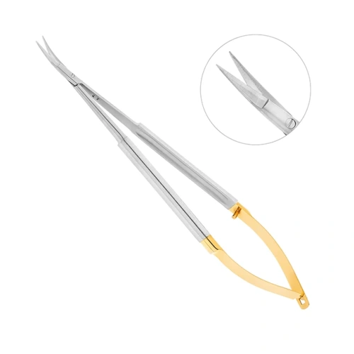 Ножницы хирургические изогнутые Micro Schere TC, 170 мм | HLW Dental Instruments (Германия)