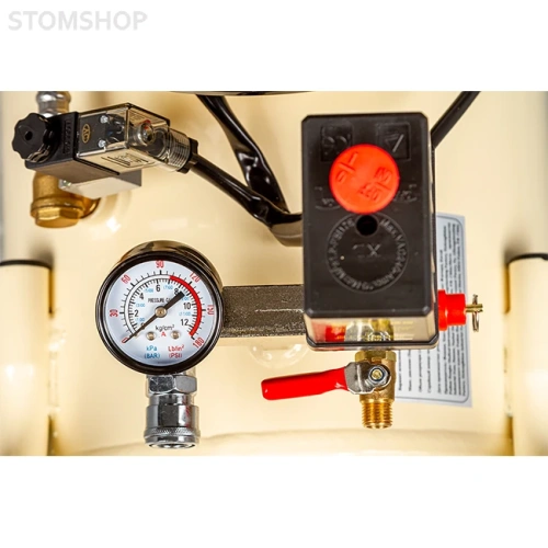 HK-2EW-35 - воздушный безмасляный компрессор усиленный, для двух стоматологических установок, с ресивером 40 л (110 л/мин) | Mercury (Китай)