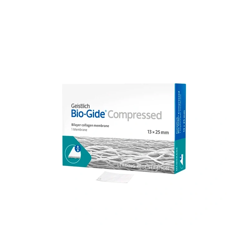 BIO-GIDE Compressed - резорбируемая двухслойная барьерная мембрана, 13x25 мм | Geistlich Pharma (Швейцария)