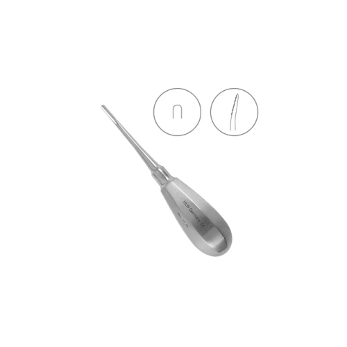 Элеватор Bein, изогнутый, зубчатый, 3 мм | HLW Dental Instruments (Германия)