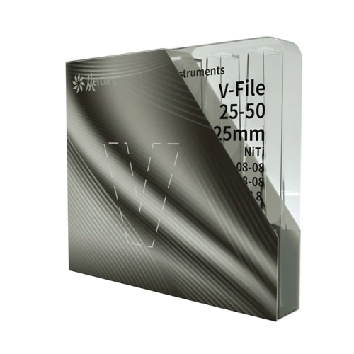 File Type V - машинные файлы для эндолечения с реципроком, 025/.08, 040/.06, 050/.05, 3 шт. в наборе | Mercury (Китай)