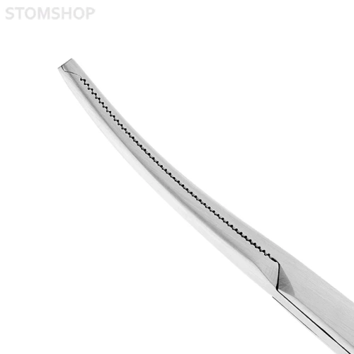 Зажим хирургический с зубчиками изогнутый Kocherklemme, 15 см | HLW Dental Instruments (Германия)