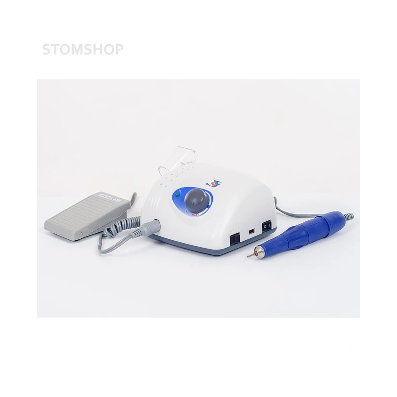 STRONG 210 105L N - зуботехнический щеточный микромотор с наконечником 105L N и педалью включения-выключения, с сумкой, 35000 об/мин | Saeshin (Ю. Корея)