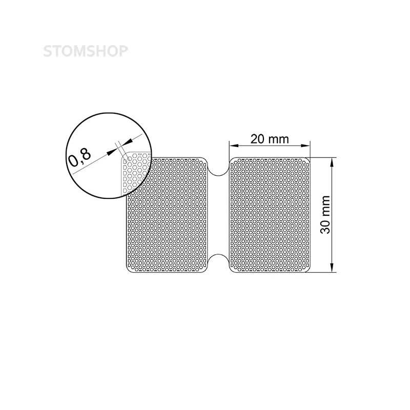 TM2-08-30 - каркасная титановая сетка, 20x30 мм, комплект из 2-х сеток | EndoCarbon (Россия)