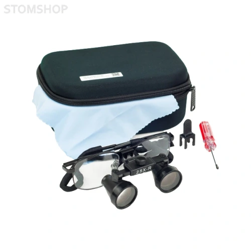 iZoom Flip-up Loupes Metal Frame - стоматологические бинокулярные лупы системы Flip-up на металлической оправе, увеличение 2.5х | DentLight (США)