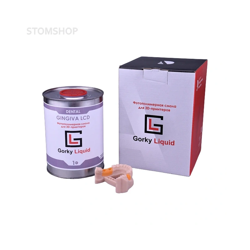 Gorky Liquid Dental Gingiva LCD/DLP - фотополимерная смола для десневых масок, цвет розовый, 1 кг | Gorky Liquid (Россия)