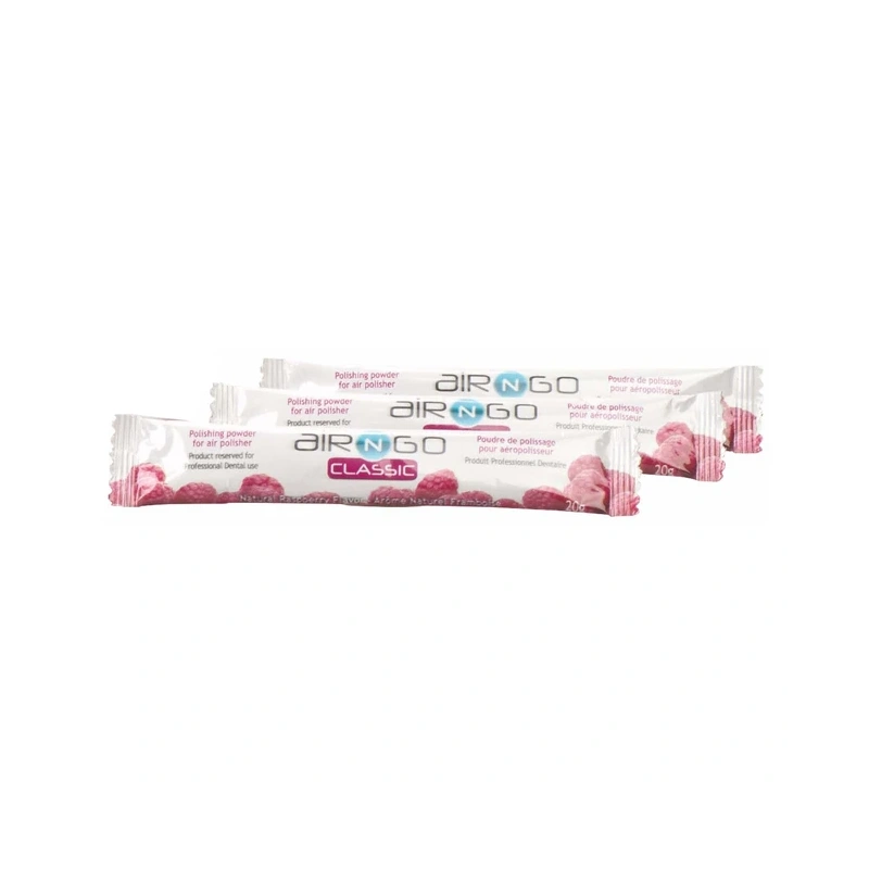 Air-N-Go Classic Powder Raspberry - порошок для струйного полирования и чистки зубов, вкус малины, 50x20 г | Satelec Acteon Group (Франция)