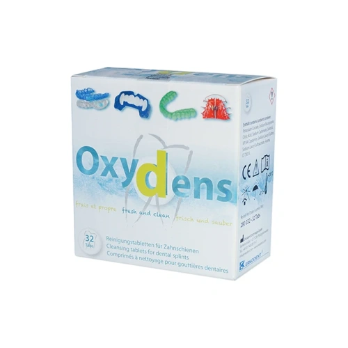 Oxydens - таблетки для очищения зубных шин | Erkodent (Германия)