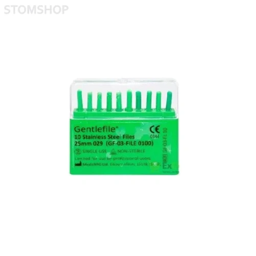 Gentlefile Green - инструмент для обработки корневого канала, длина 25 мм, 10 шт. | MedicNRG (Израиль)