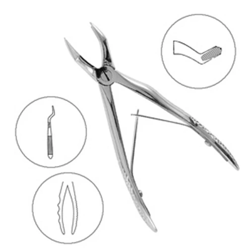 Щипцы для удаления зубов детские верхние, моляры с упором (12-3B) | HLW Dental Instruments (Германия)