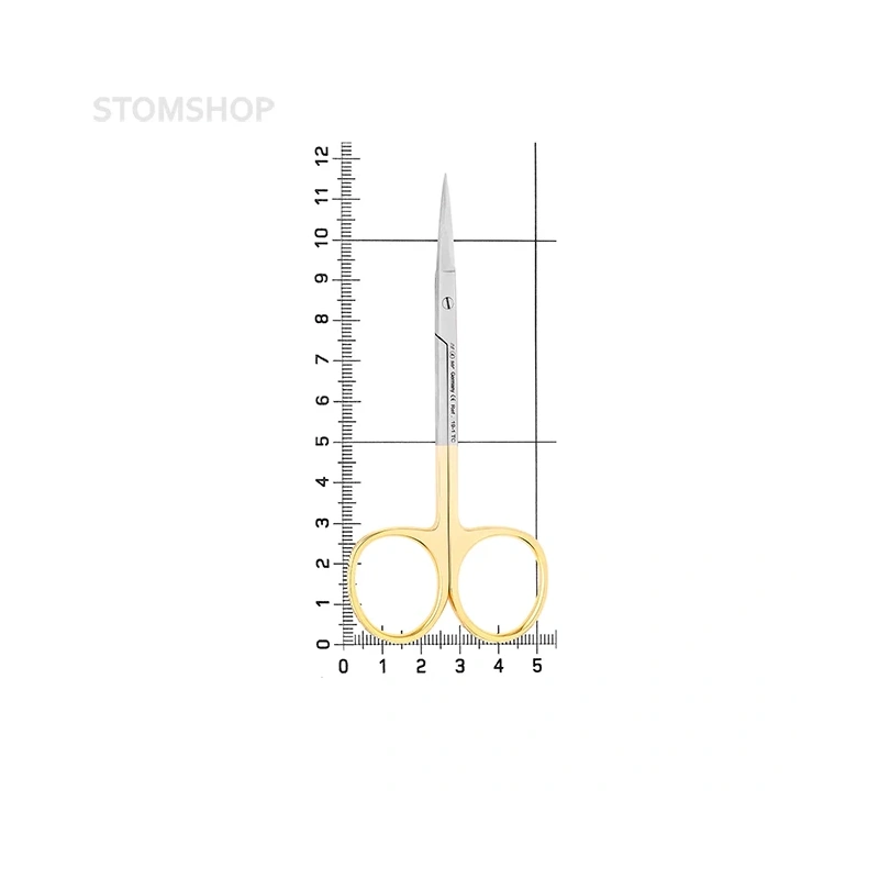 Ножницы прямые Iris-Schere TC, 115 мм | HLW Dental Instruments (Германия)