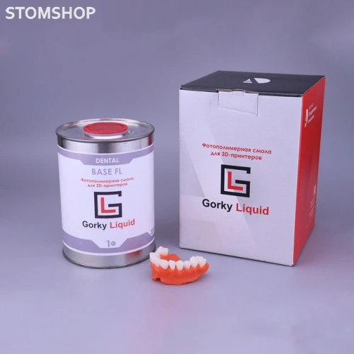 Gorky Liquid Dental Base FL SLA - фотополимерная смола для демонстрационных моделей десны, цвет розовый, 1 кг | Gorky Liquid (Россия)