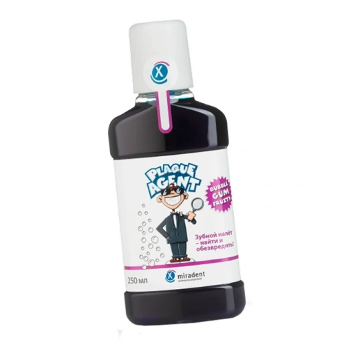 Plaque Agent Miradent - ополаскиватель полости рта для определения налёта, без эритрозина, 250 мл | Hager & Werken (Германия)