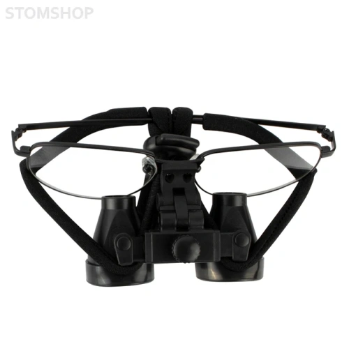 CO3.5X + Titanium frame - бинокулярные лупы системы Flip-up на титановой оправе, увеличение 3.5x, черный цвет | Ymarda (Китай)