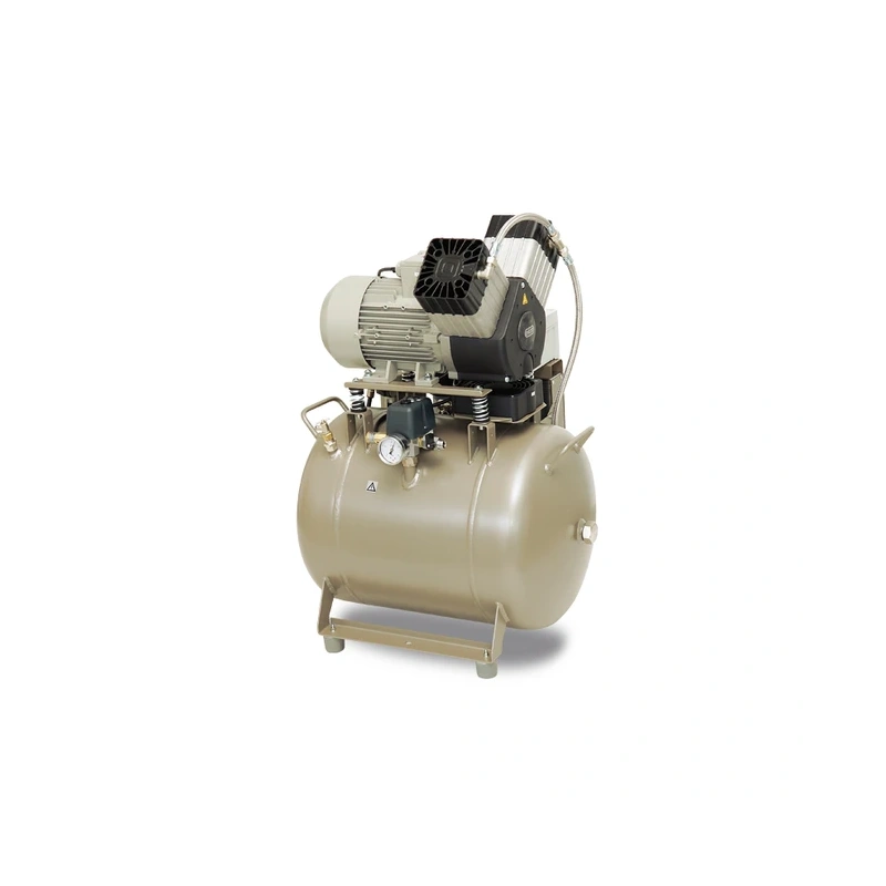 EKOM DK50 2V/50 S/M - безмасляный компрессор для 2-x стоматологических установок с кожухом, с осушителем, с ресивером 50 л | EKOM (Словакия)