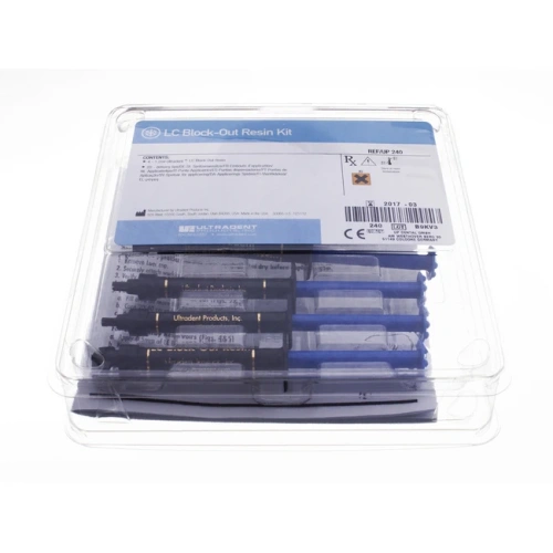 LC Block out kit - гель для создания резервуаров в каппе, 4 шприца, 20 насадок Black Mini Tips | Ultradent (США)
