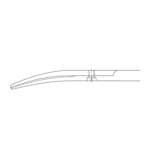BC257W - ножницы препаровальные, изогнутые, одно лезвие зубчатое, серия Durotip, длина 115 мм | B. Braun (Германия)