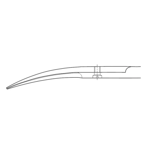 BC211W - ножницы хирургические, изогнутые, остроконечные, одно лезвие зубчатое, серия Durotip, длина 110 мм | B. Braun (Германия)