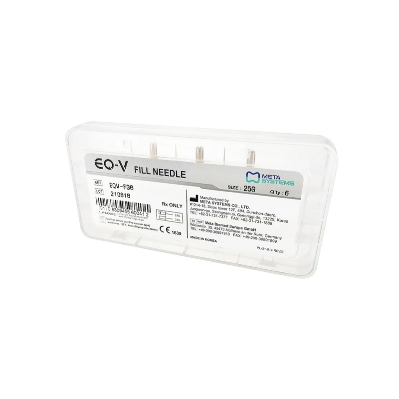 EQ-V Fill Needle - набор игл для экструзии гуттаперчи, 25G, упаковка 6 шт. | Meta Biomed (Ю. Корея)
