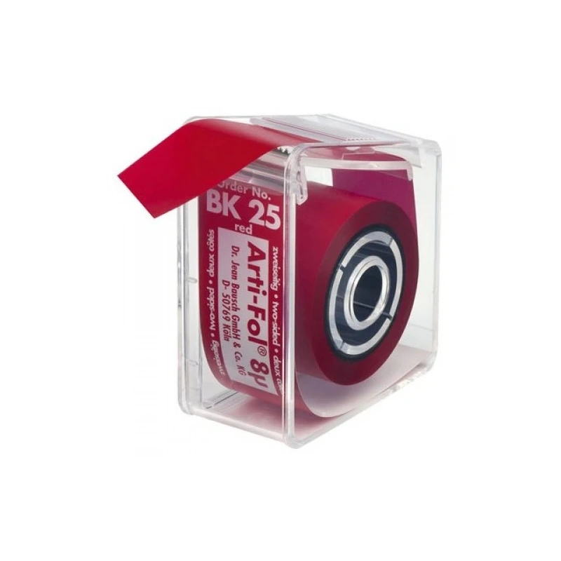 Bausch BK 25 Arti-Fol - фольга окклюзионная двусторонняя красная, толщина 8 мкм, рулон 22 мм x 20 м | Bausch (Германия)