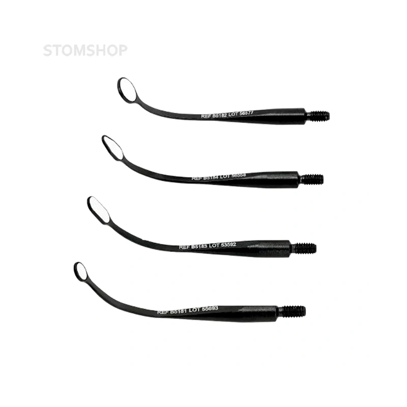 BLACK MICROflex ultra - стоматологическое ультраяркое микрозеркало с гнущейся ручкой, антибликовое DLC-покрытие, овальная форма, 3х6 мм | Hahnenkratt (Германия)