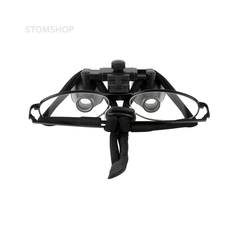 CO3.5X + Titanium frame - бинокулярные лупы системы Flip-up на титановой оправе, увеличение 3.5x, черный цвет | Ymarda (Китай)