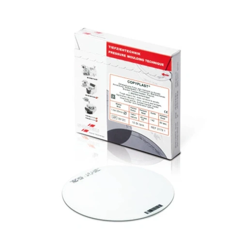COPYPLAST – термоформовочные пластины, белые, диаметр 125 мм, SD, 10 шт. | Scheu-Dental (Германия)