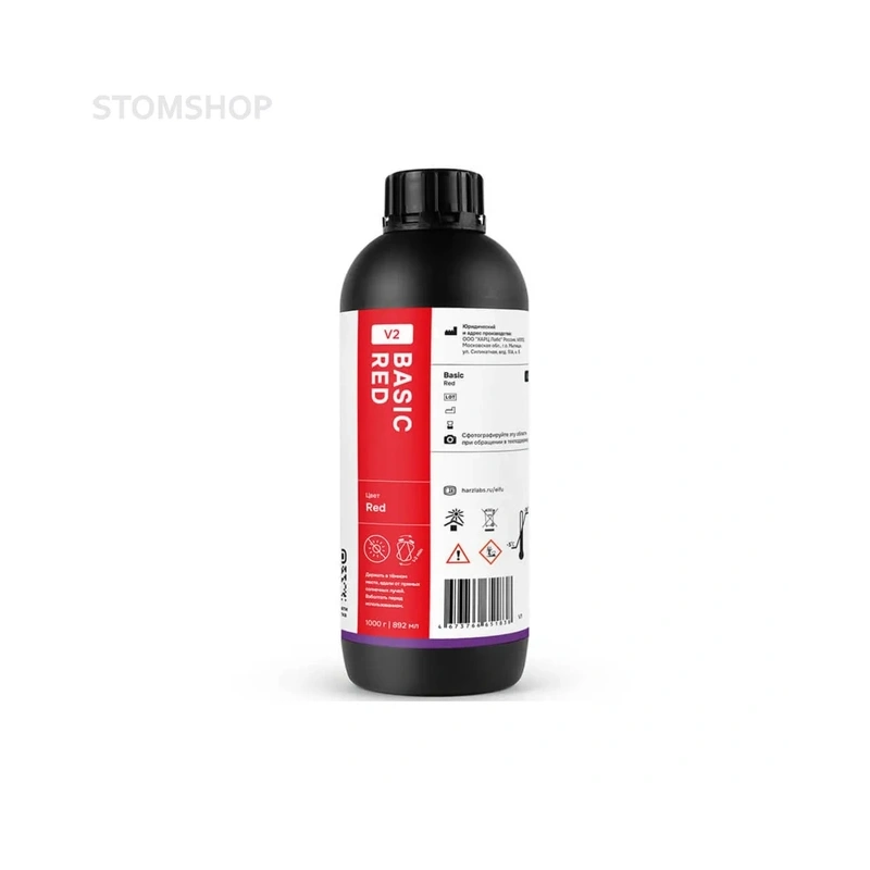 HARZ Labs Basic Red V2 - фотополимерная смола, цвет красный, 1 кг | HARZ Labs (Россия)