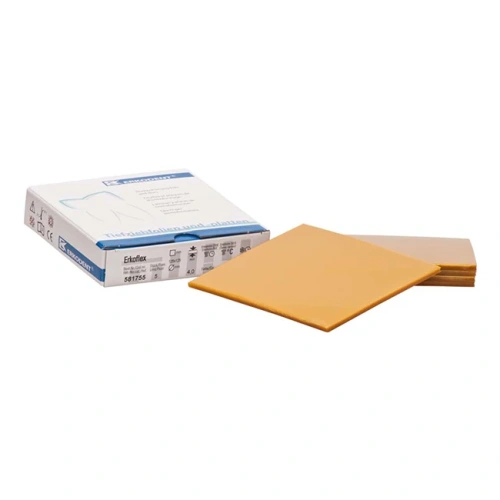 Erkoflex color - термоформовочные пластины, цвет золотой, квадратные, 125?125 мм, 5 шт. | Erkodent (Германия)