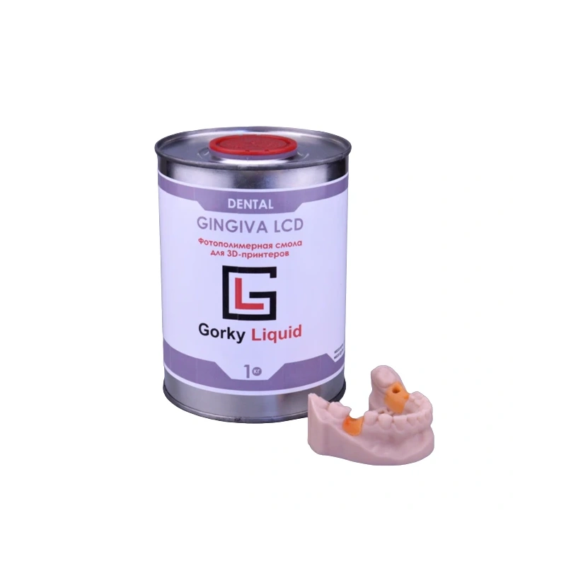 Gorky Liquid Dental Gingiva LCD/DLP - фотополимерная смола для десневых масок, цвет розовый, 1 кг | Gorky Liquid (Россия)