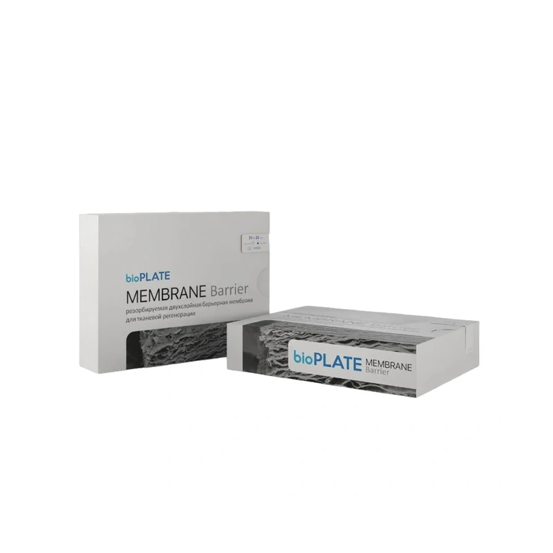 bioPLATE Membrane Barrier - биорезорбируемая двухслойная барьерная мембрана, размер 30х40 мм | Cardioplant (Россия)