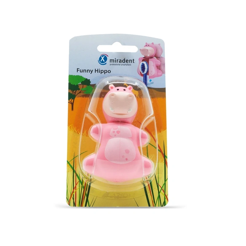Funny Hippo (Бегемот) - гигиенический футляр для зубных щёток с дверкой-защёлкой | Hager & Werken (Германия)