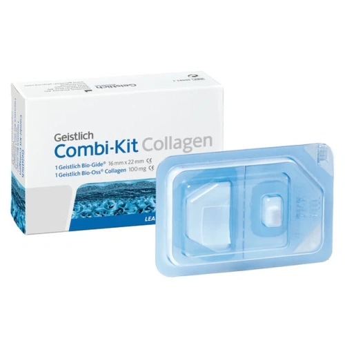 COMBI-KIT Collagen - набор для направленной костной регенерации: BIO-OSS Collagen 100 мг И BIO-GIDE 16х22 мм | Geistlich Pharma (Швейцария)