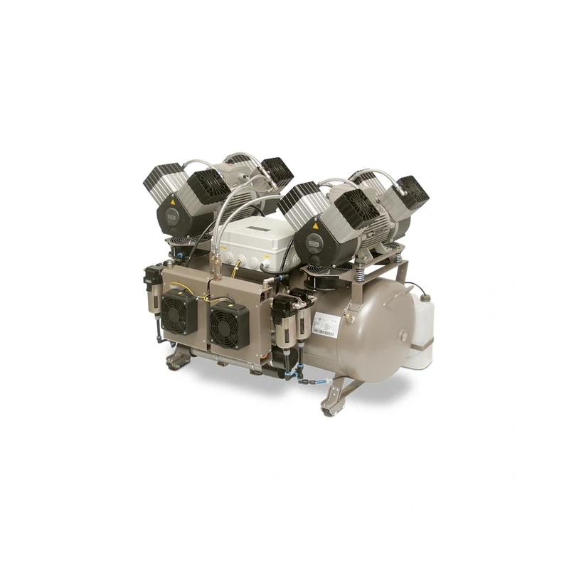 EKOM DK50 2X4VR/110S/M - безмасляный компрессор для централизованной компрессорной с кожухом, с осушителем, с ресивером 110 л | EKOM (Словакия)