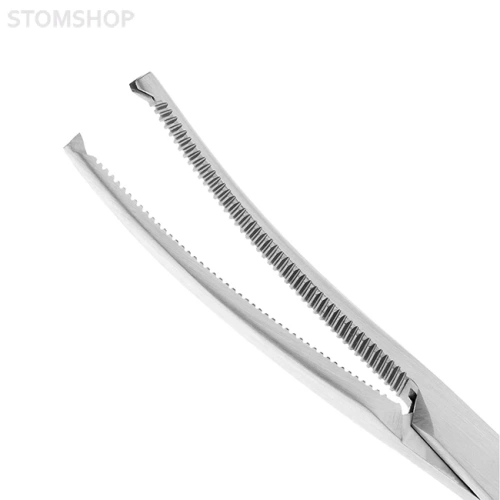 Зажим хирургический с зубчиками изогнутый Kocherklemme, 15 см | HLW Dental Instruments (Германия)