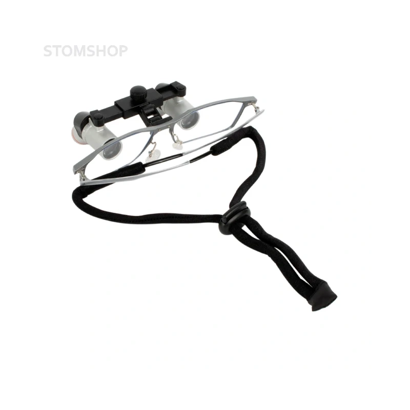 EM4.0X + Titanium frame - эргономичные бинокулярные лупы системы Flip-up на титановой оправе, с синхронной регулировкой межзрачкового расстояния, увеличение 4.0х | Ymarda (Китай)