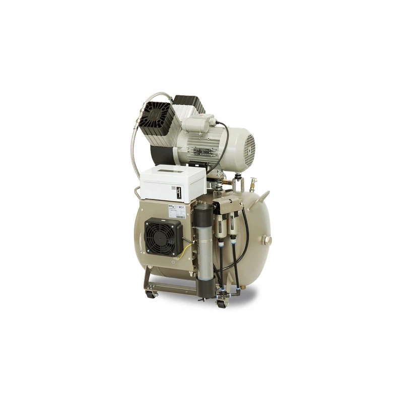 EKOM DK50 2V/50 S/M - безмасляный компрессор для 2-x стоматологических установок с кожухом, с осушителем, с ресивером 50 л | EKOM (Словакия)
