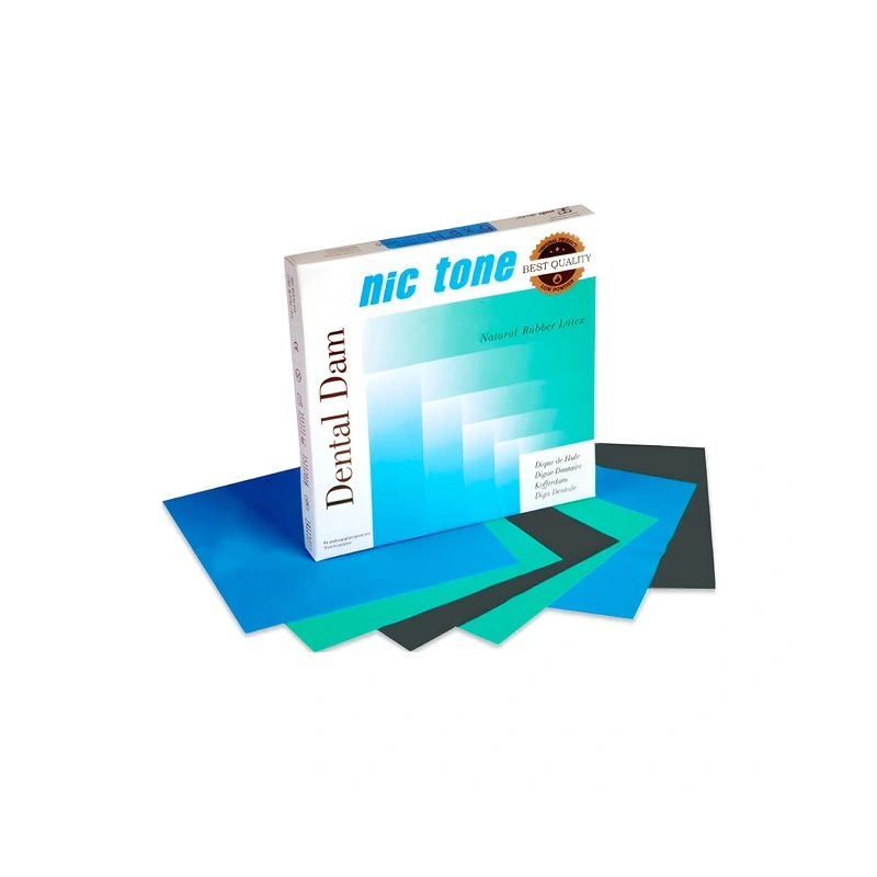 Nic Tone Dental Dam Black - латексный коффердам с нейтральным запахом, цвет черный, размер 152x152 мм, 36 шт. | MDC Dental (Мексика)