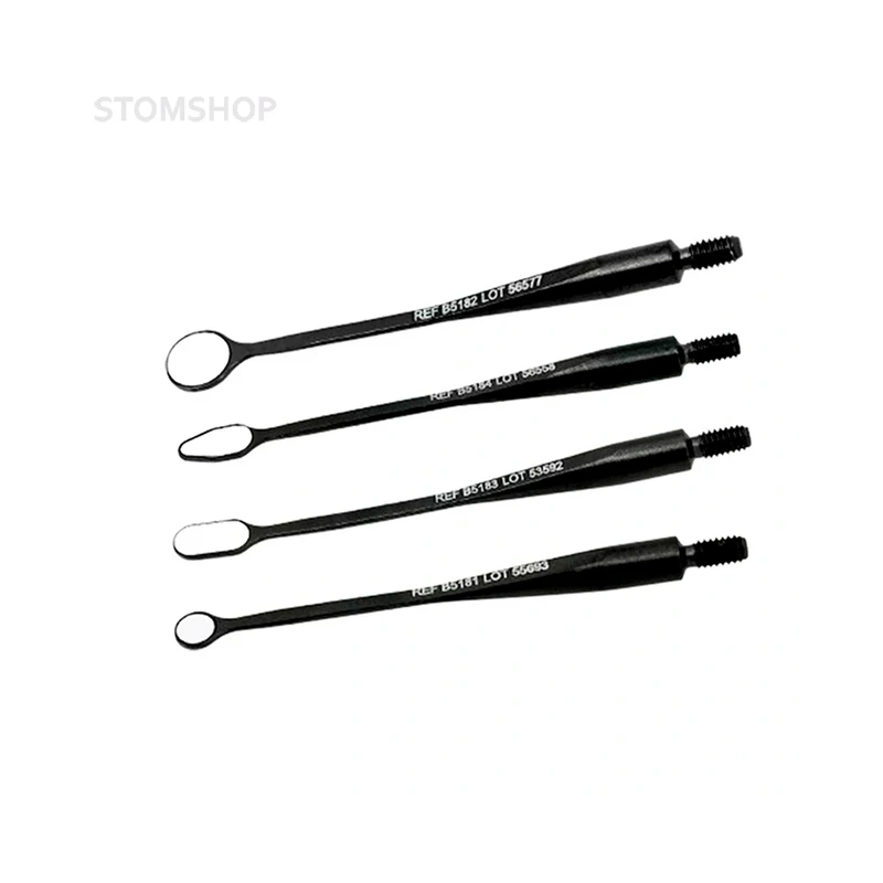 BLACK MICROflex ultra - стоматологическое ультраяркое микрозеркало с гнущейся ручкой, антибликовое DLC-покрытие, овальная форма, 3х6 мм | Hahnenkratt (Германия)