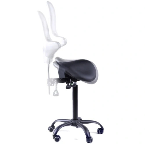 Gravitonus EZDuo Back - эргономичный стул-седло со спинкой, двуразделенное седло | Gravitonus (США - Россия)