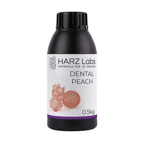 HARZ Labs Dental Peach - фотополимерная смола для печати дентальных мастер-моделей, цвет персиковый, 0.5 кг | HARZ Labs (Россия)